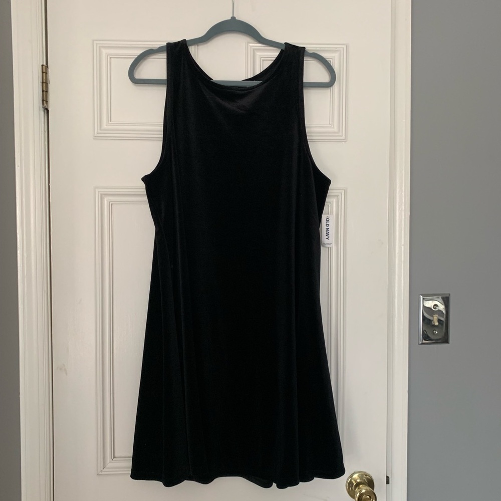 New Old Navy Black Velvet Dress
